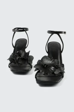Floral Ankle Strap Sandals