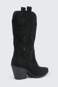 Floral Cutout Cowboy Boots