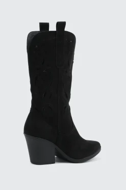 Floral Cutout Cowboy Boots