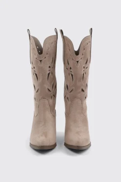 Floral Cutout Cowboy Boots