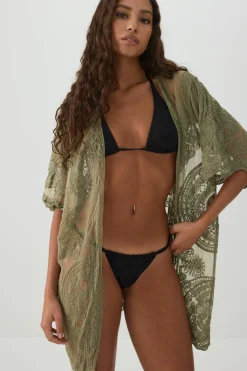 Floral Embroidered Cover Up