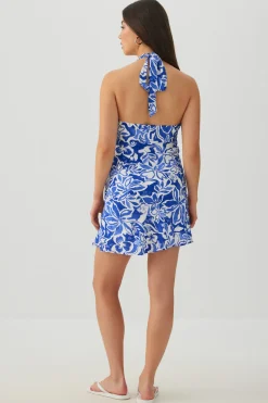 Floral Halter Mini Dress