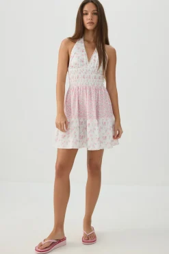 Floral Halter Mini Dress