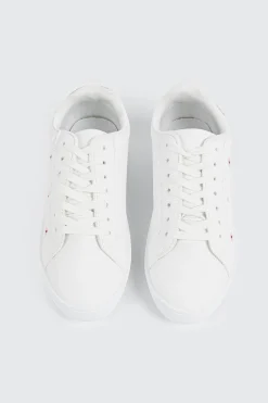 Floral Lace Up Sneakers