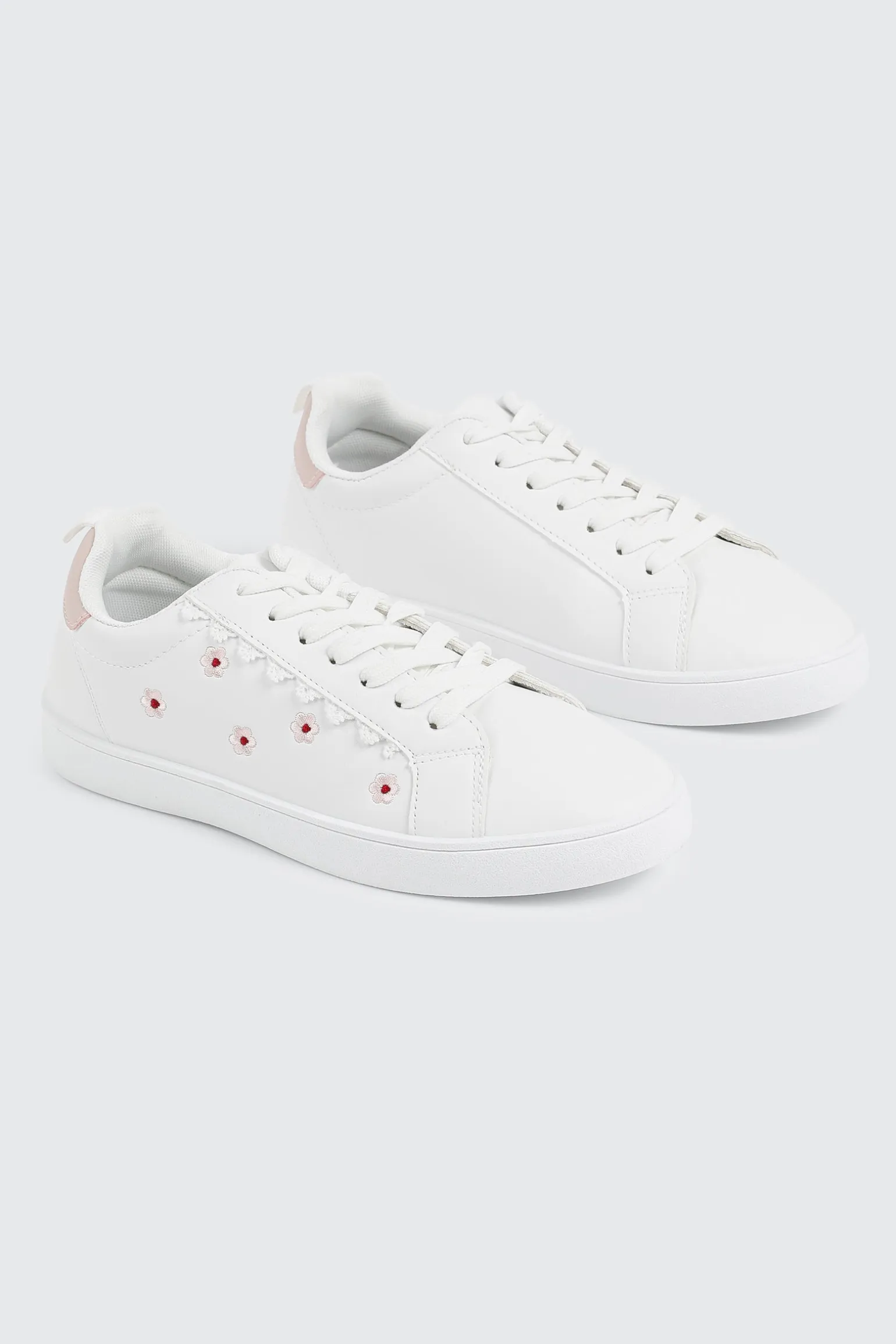 Floral Lace Up Sneakers