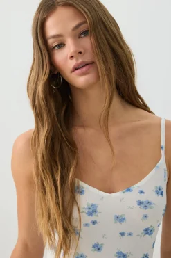 Floral Mesh Ruffle Maxi Dress