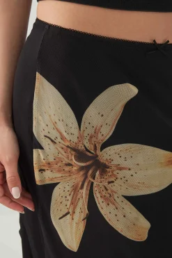 Floral Mesh Skirt