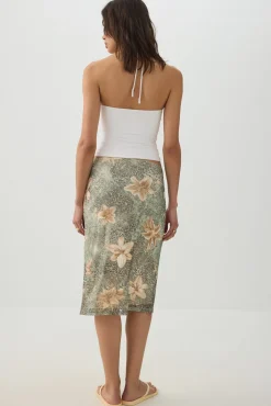 Floral Mesh Skirt