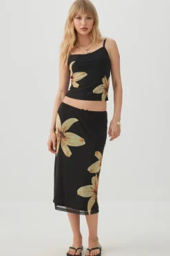 Floral Mesh Tank Top