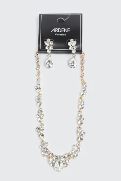 Floral Necklace and Earring Set