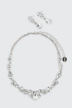 Floral Necklace and Earring Set