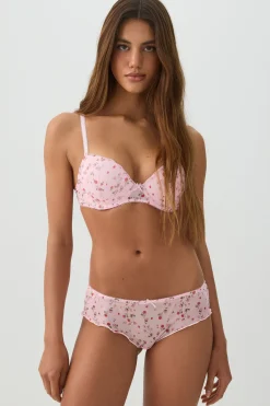 Floral Print Push-Up Bra