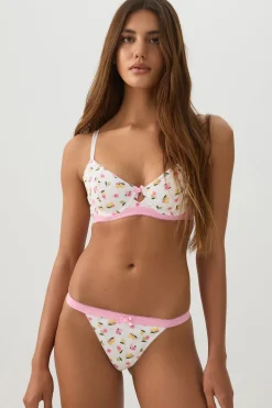 Floral Thong Panty