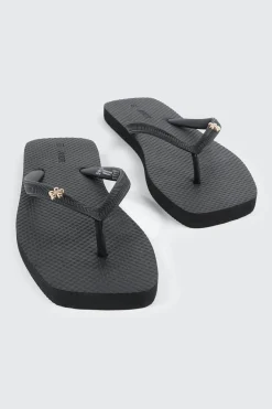 Flower Embellished Flip Flops