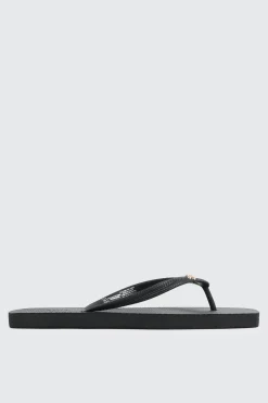 Flower Embellished Flip Flops