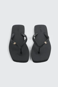 Flower Embellished Flip Flops