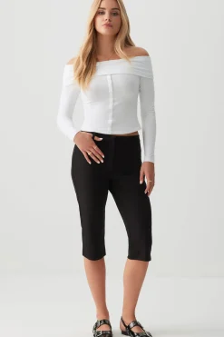 Foldover Button Down Top