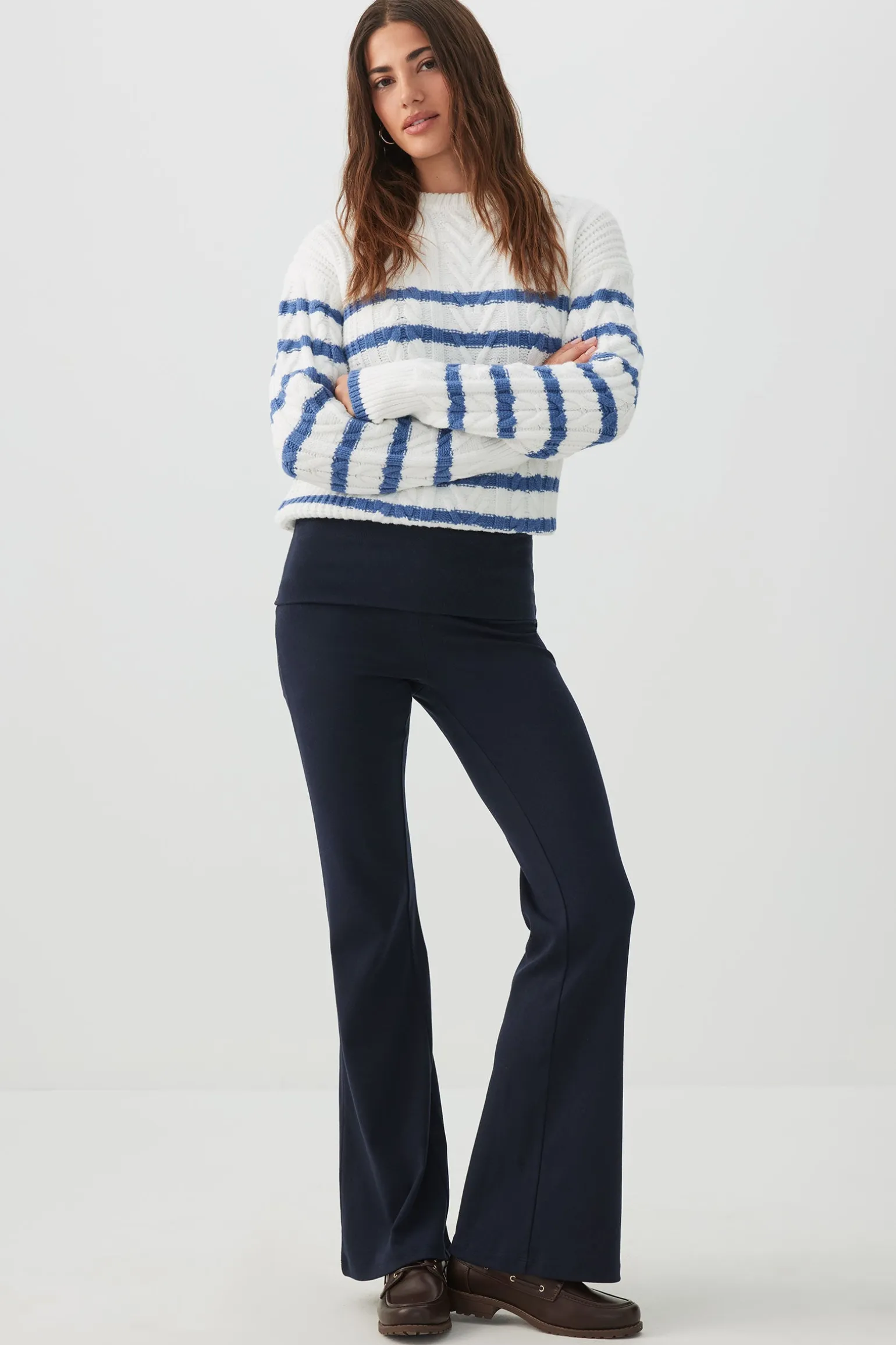 Foldover Flare Leg Leggings