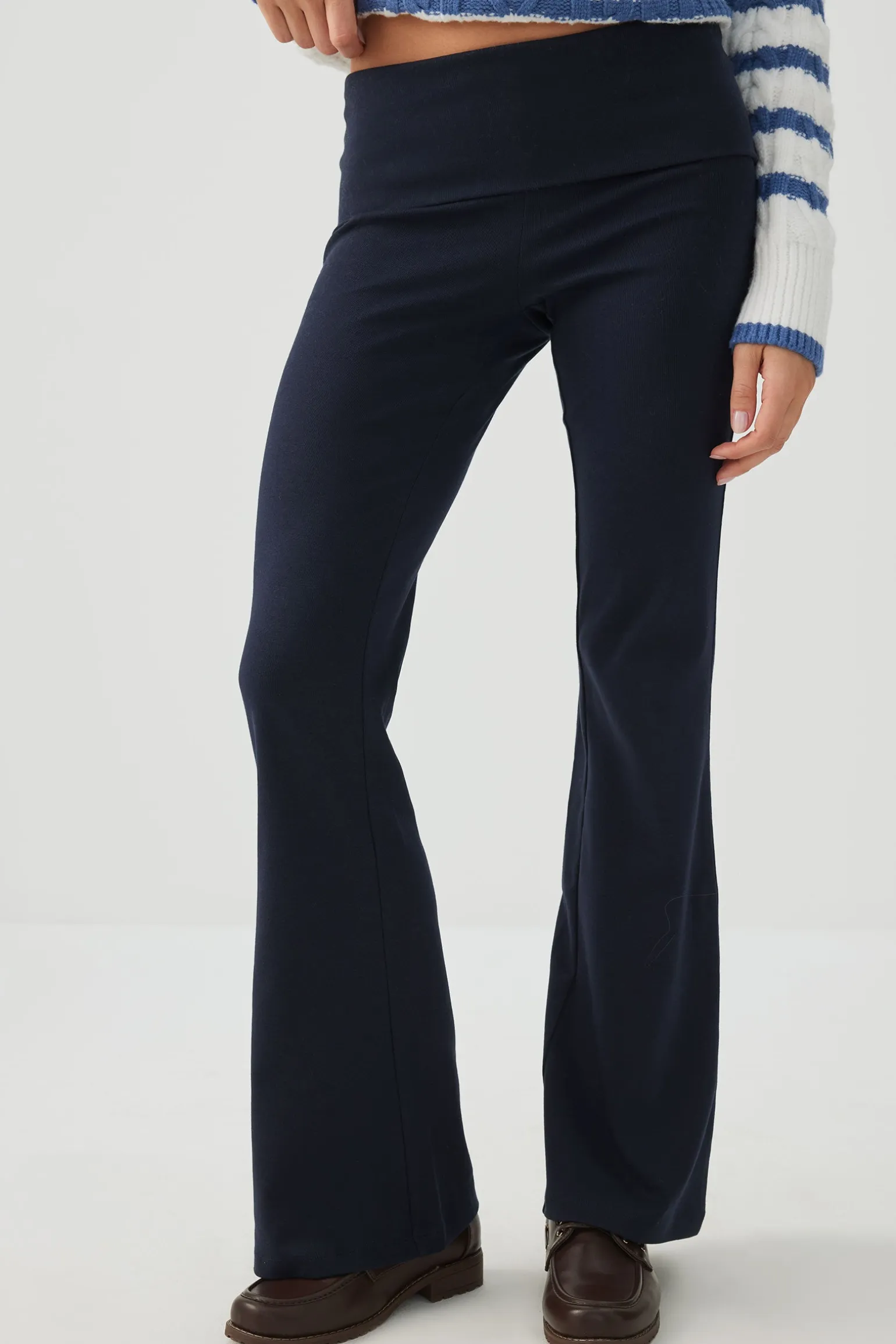 Foldover Flare Leg Leggings