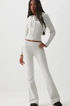 Fold Over Flare Leg Pants