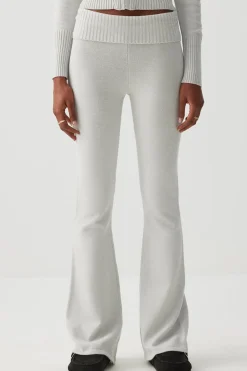 Fold Over Flare Leg Pants