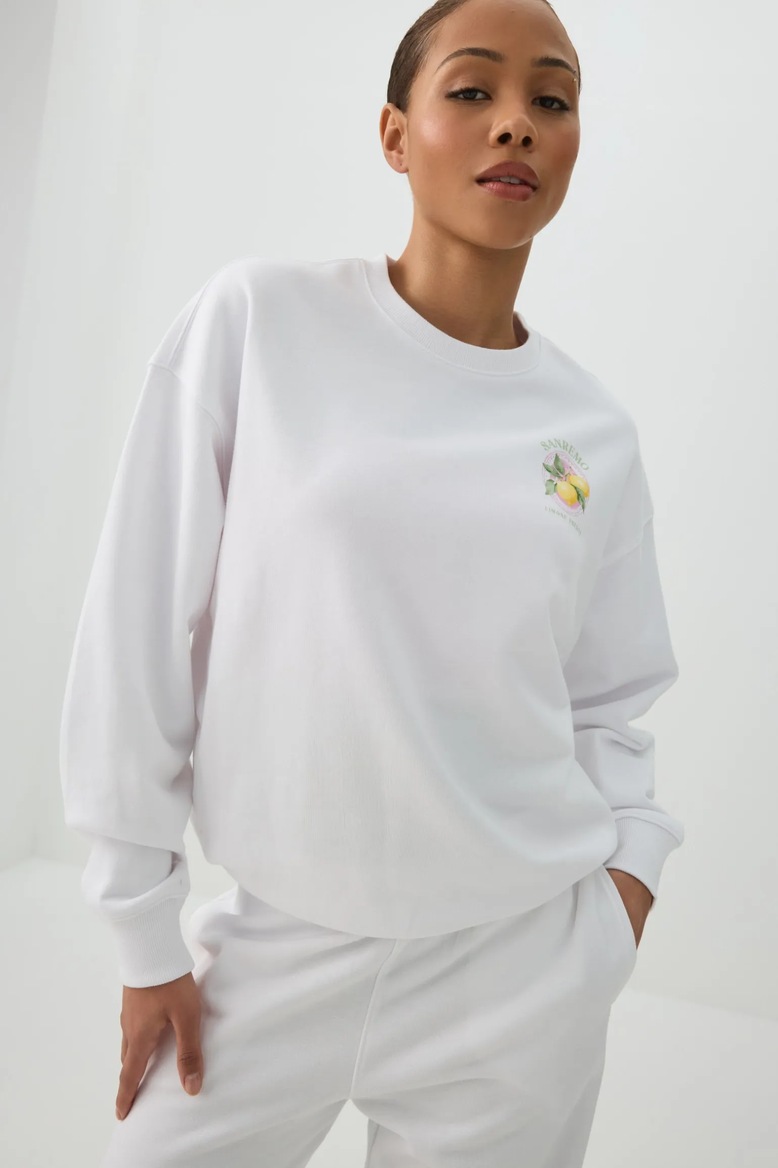 French Terry Crew Neck Sweatshirt