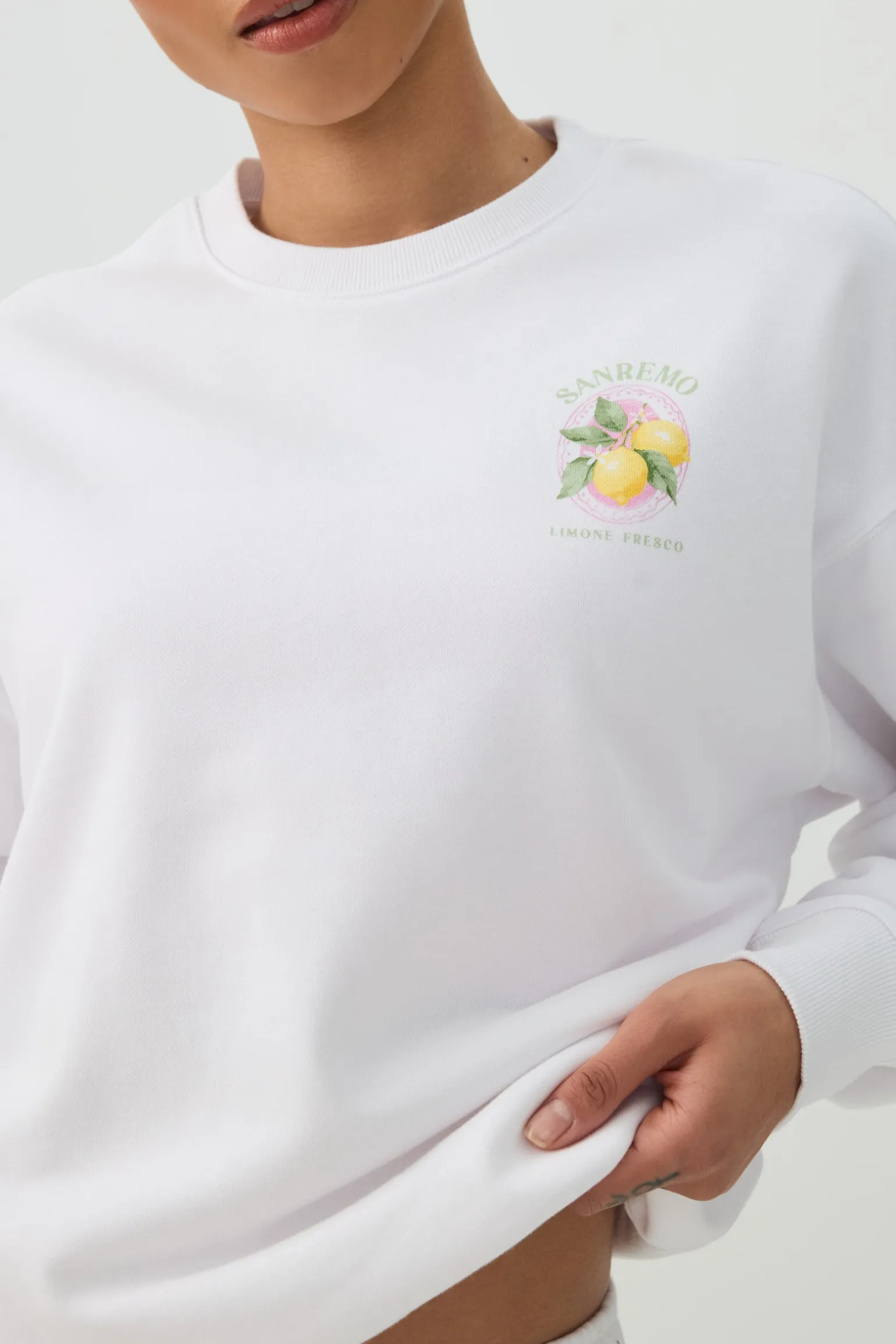 French Terry Crew Neck Sweatshirt