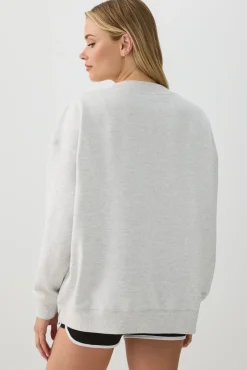 French Terry Oversized V-Neck Sweatshirt