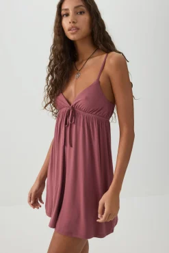Front tie Babydoll Mini Dress