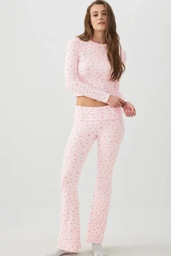 Fruit Print Super Soft Rib PJ Pants