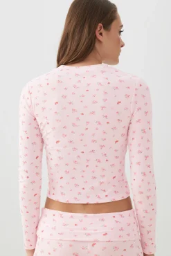 Fruit Print Super Soft Rib PJ Top