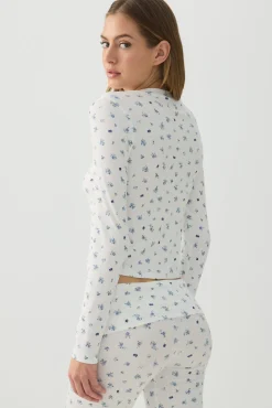 Fruit Print Super Soft Rib PJ Top