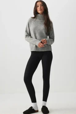 Fuzzy Knit Turtleneck Sweater