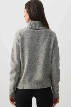 Fuzzy Knit Turtleneck Sweater