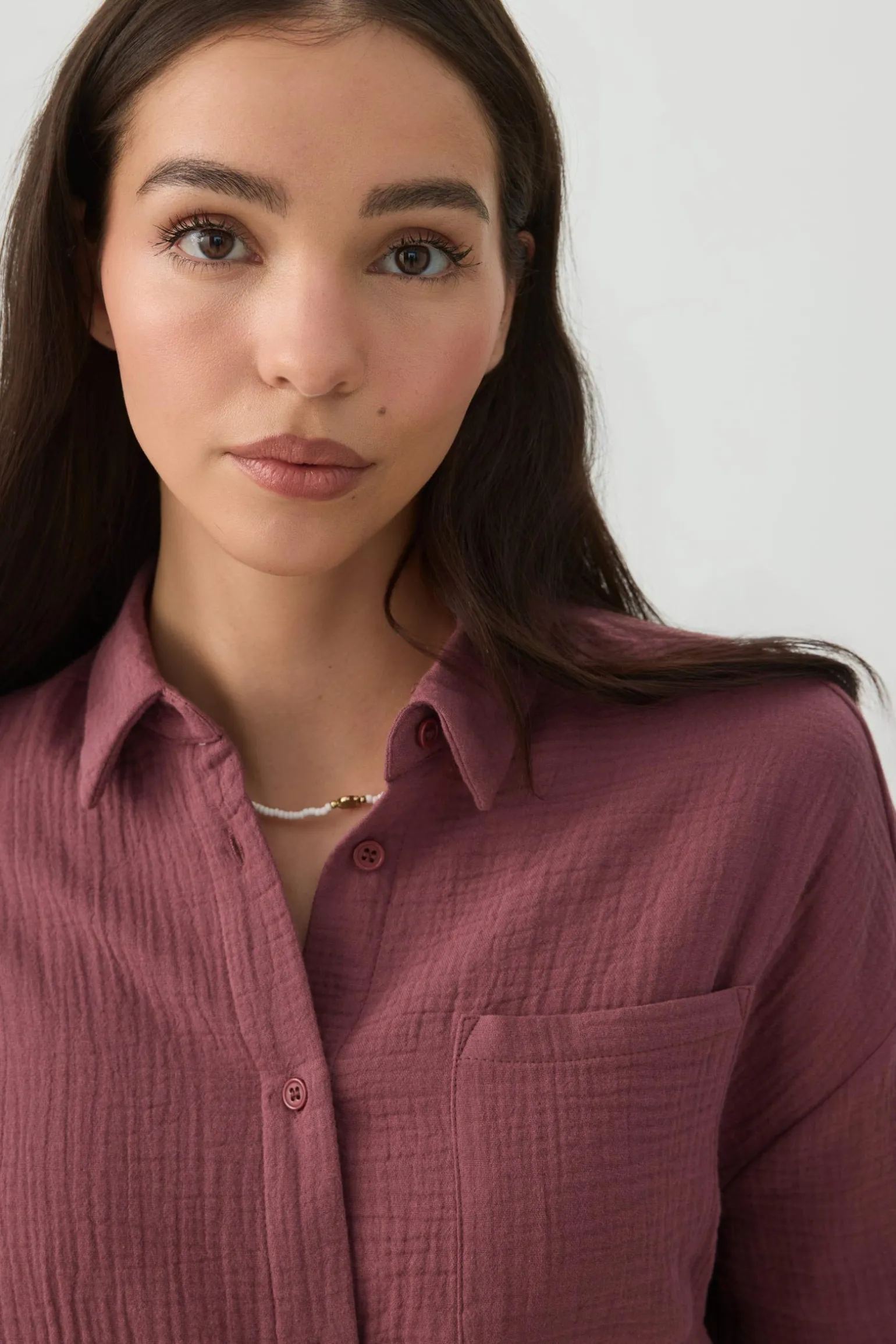 Gauze Button Up Shirt