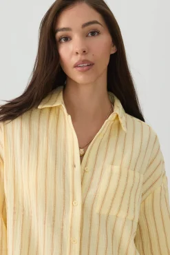 Gauze Button Up Shirt