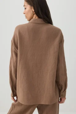 Gauze Button Up Shirt