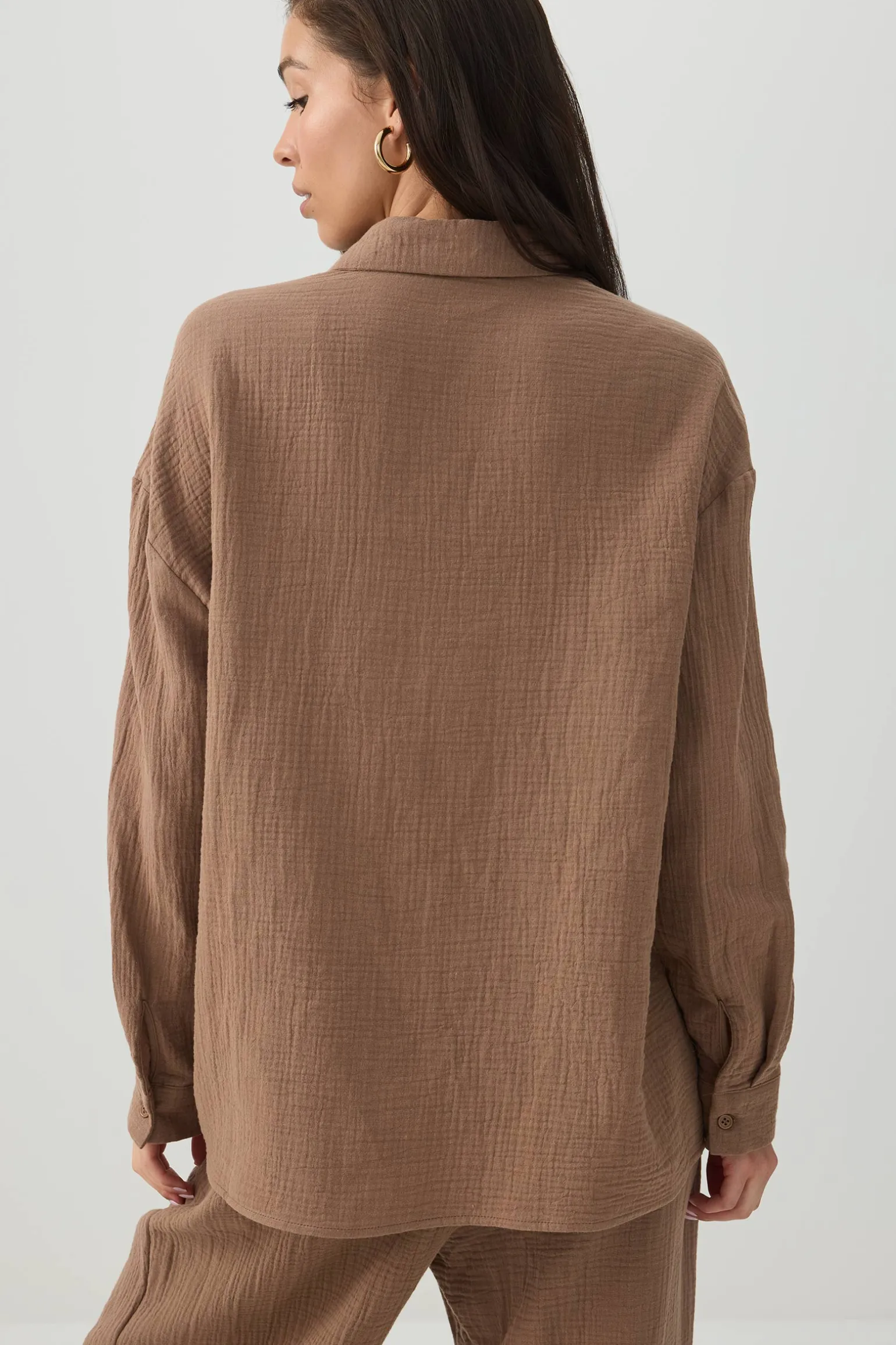 Gauze Button Up Shirt