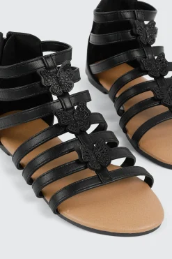 Glitter Butterfly Gladiator Sandals