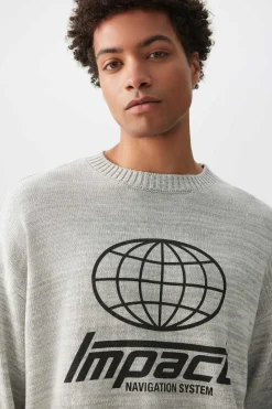 Graphic Crew Neck Sweater
