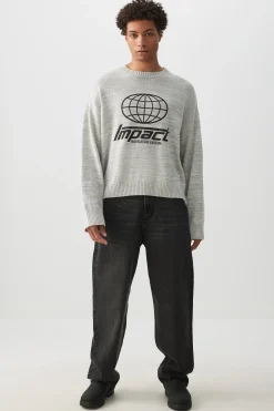 Graphic Crew Neck Sweater