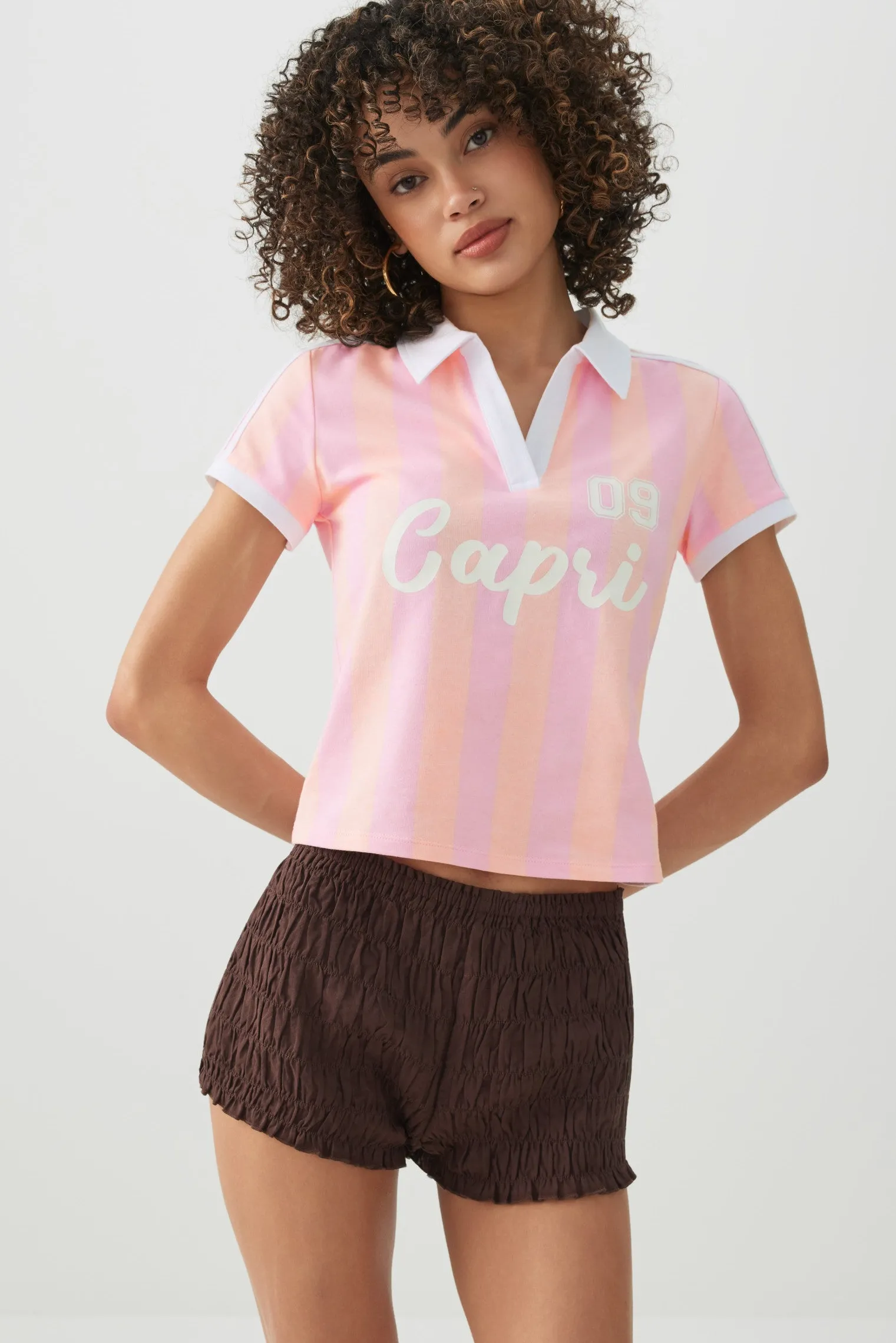 Graphic Johnny Collar Polo Shirt