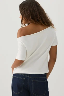 Graphic Off Shoulder T-Shirt