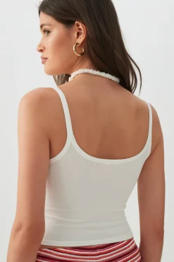 Graphic Ribbed Crop Tank Top