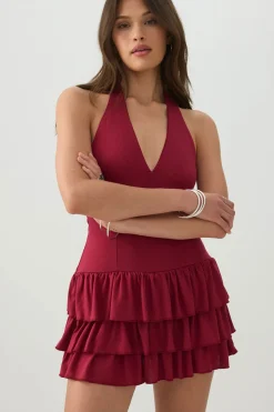 Halter Ruffle Romper