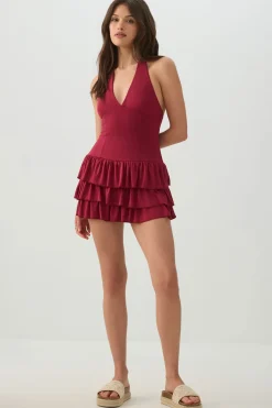 Halter Ruffle Romper