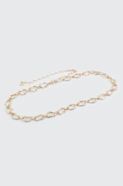 Hammered Oval Link Chain Belt