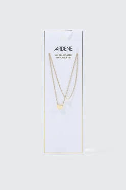 Heart & Pearl 14K Gold Plated Necklace