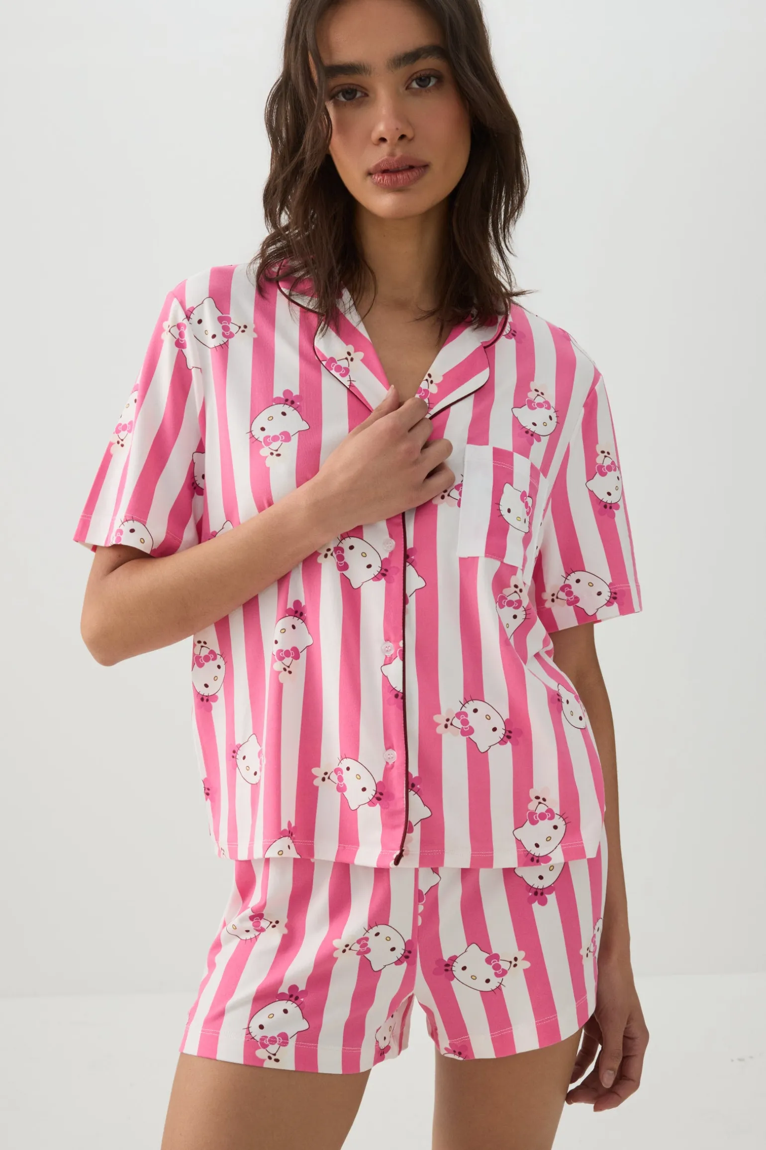 Hello Kitty Print Pyjama Set