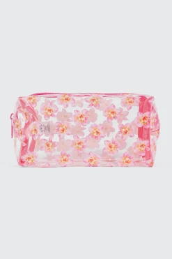 Hibiscus Print Cosmetic Bag
